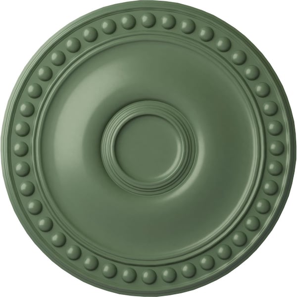 Ekena Millwork Foster Ceiling Medallion (Fits Canopies up to 5 5/8"), Hand-Painted Athenian Green, 19 1/8"OD x 1"P CM19FOAGF - main
